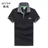 hugo boss t-shirt slim fit pas cher polo lapel short sleeves b66576 black